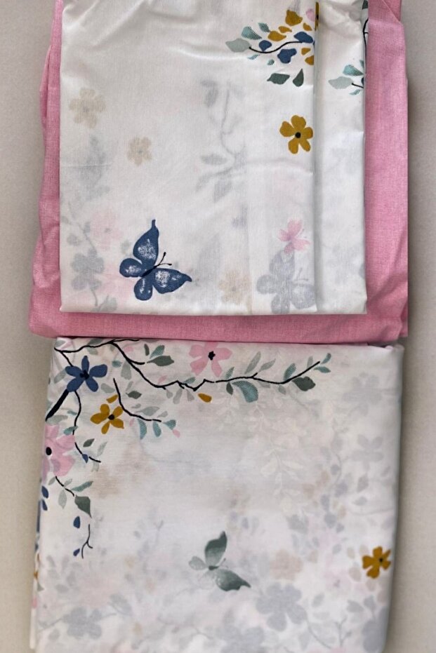 Double Floral Duvet Cover Set with Fitted Sheet