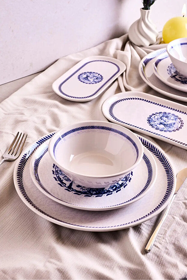 French Vintage 8 Piece Dinner Set for 2 People