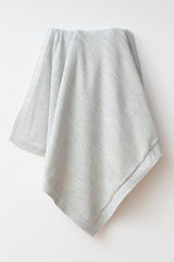 Knitted Pattern Natural Cotton & Fleece Baby Blanket - 80x90 cm