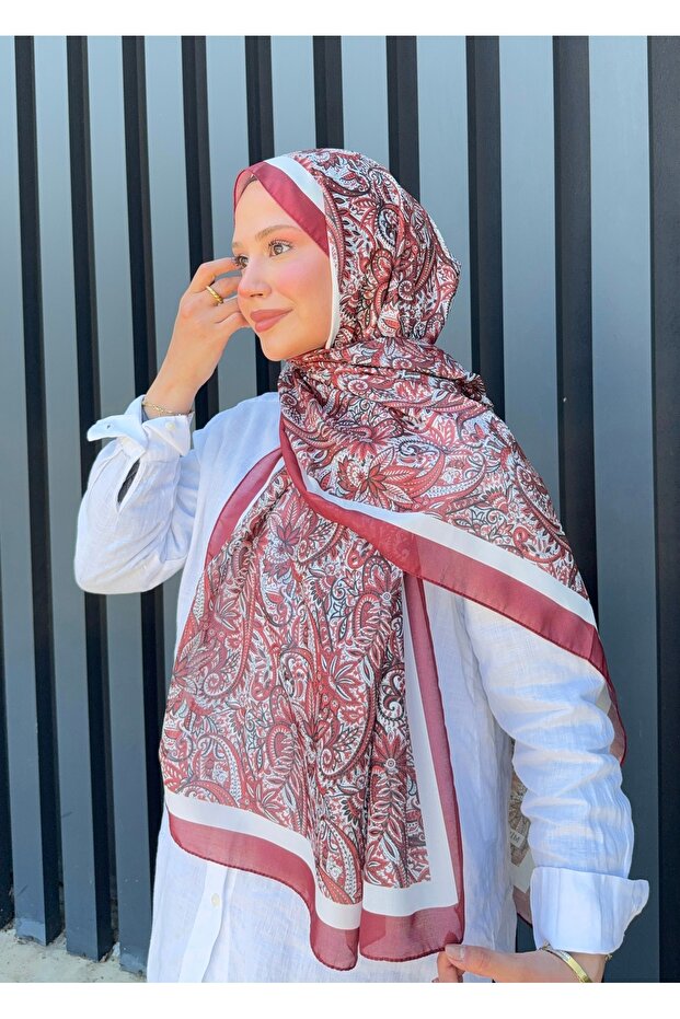Retro Paisley Cotton Shawl - Soft & Versatile