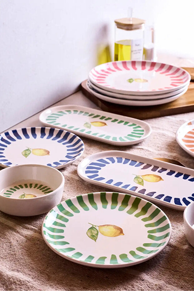 Lemon Motif 10-Piece Breakfast Set for Four