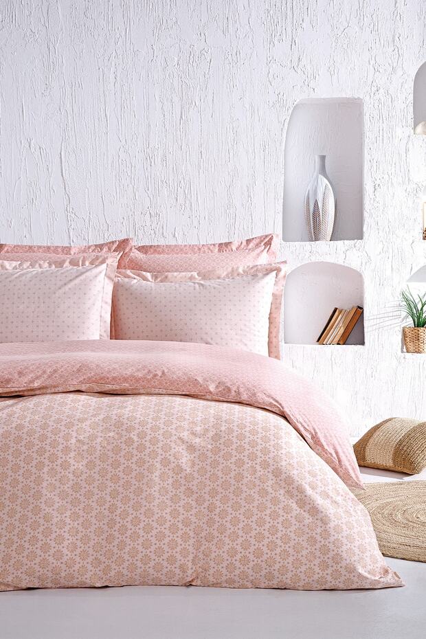 Naomi Double Ranforce Duvet Cover Set - Powder Pink, 4-Piece