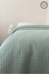 Double Waffle Bedspread - 100% Organic Cotton, 200x230cm