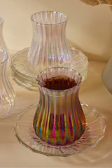 Luster Borosilicate Glass Tea Set - 12 Pieces, 170ml