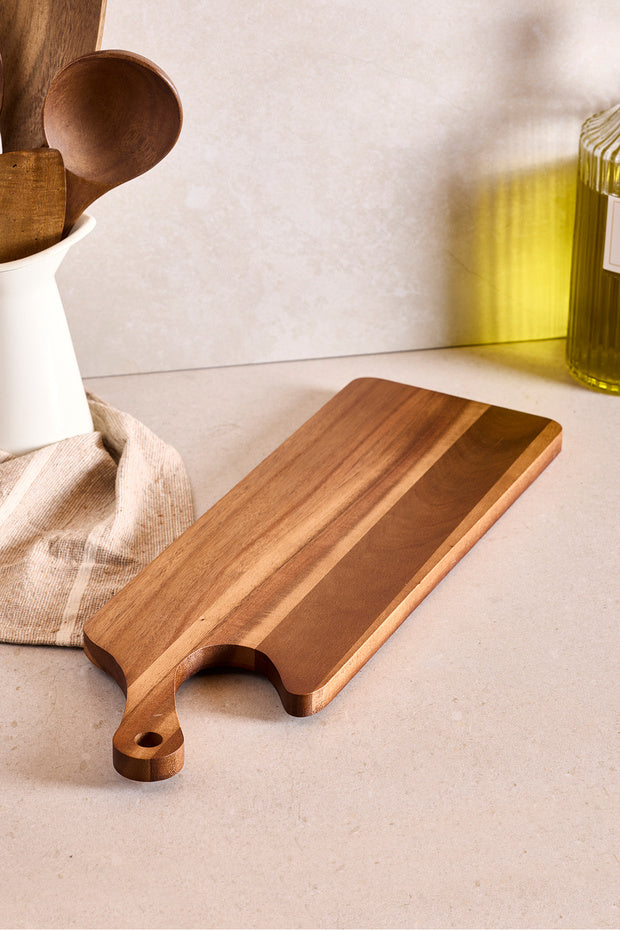 Acacia Wood Serving & Cutting Board - 47x15 cm