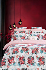 Elegant Rose Double Size Cotton Duvet Cover Set - High Quality