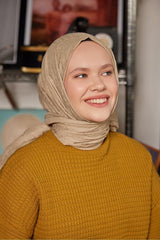 Bamboo Crinkle Shawl - Moss Green