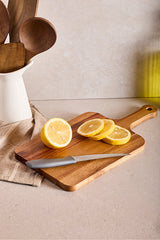 Acacia Wood Cutting Board - 38x18 cm, Durable & Versatile