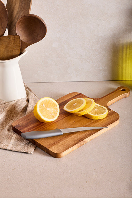 Acacia Wood Cutting Board - 38x18 cm, Durable & Versatile