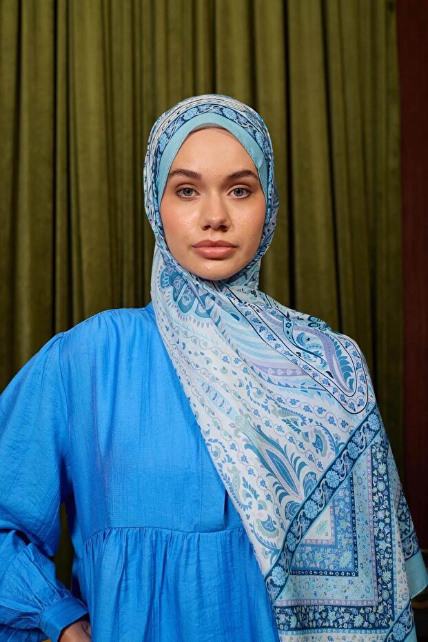 Marrakech Collection Soft Shawl - Blue Ice Blue