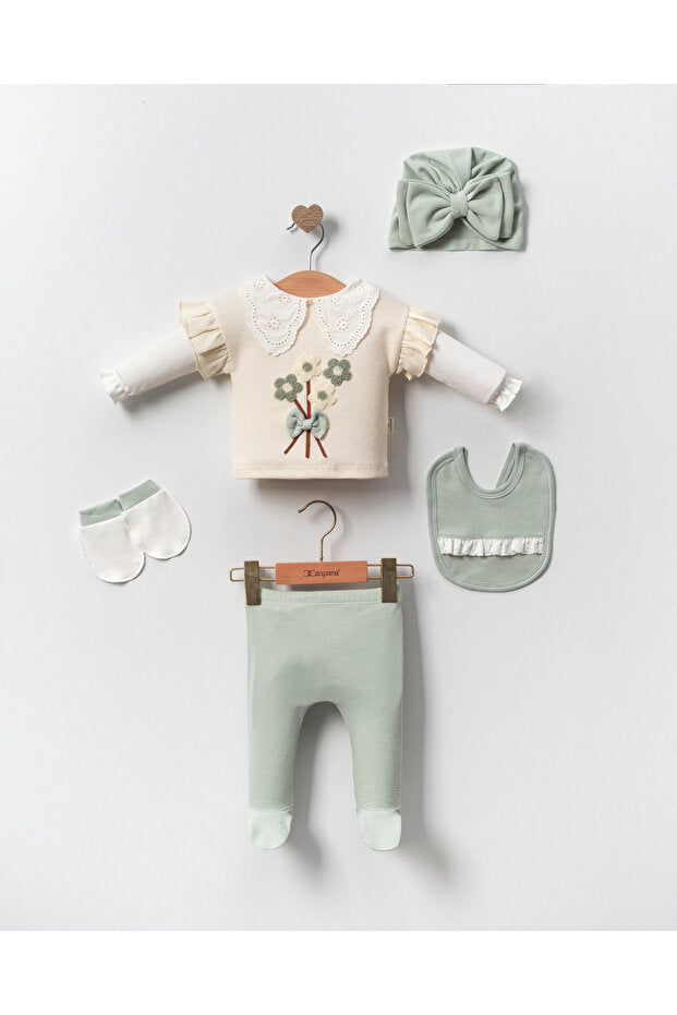 Floral 5-Piece Newborn Baby Hospital Exit Set - 0-3 Months