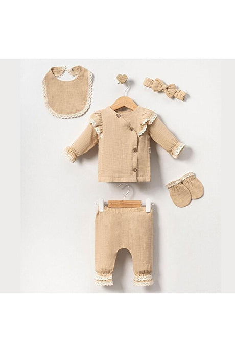 Baby Muslin 5-Piece Newborn Hospital Exit Set - 0-3 Months