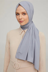 Trendy Grey Medina Silk Shawl, Durable Polyester