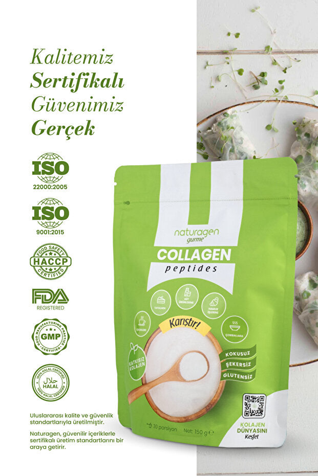 Gourmet Kollagen Peptider Pulver - 150g, 100% Ren