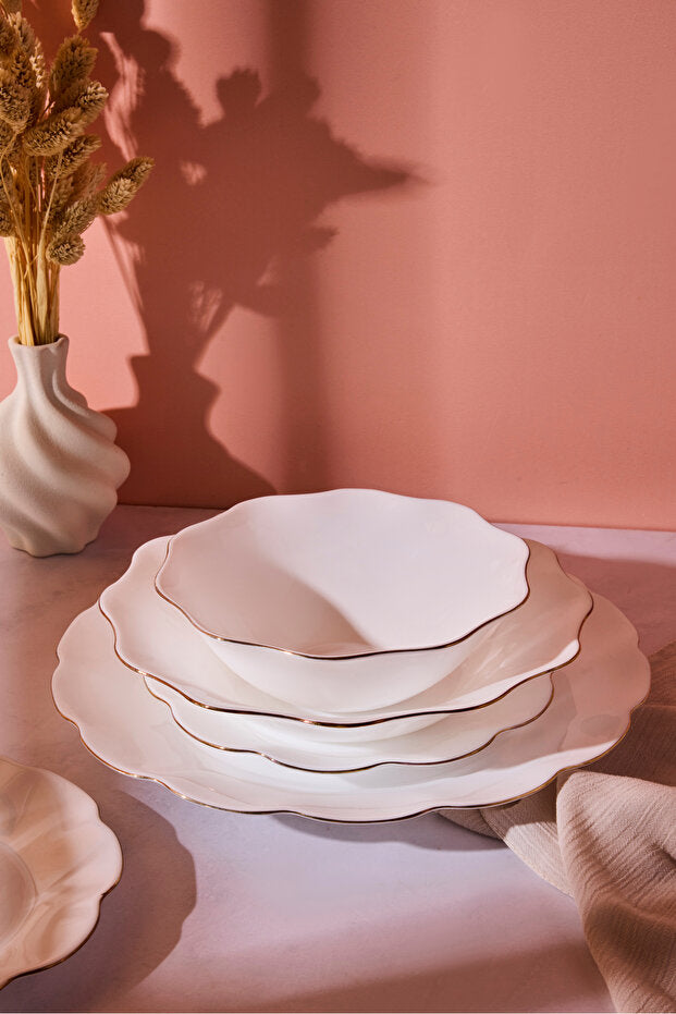 Elegant Petals Opal 26-Piece Dinnerware Set for 6 Persons