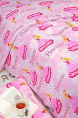 Princess Pattern Single Duvet Cover Set - 3 Pieces