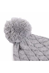 HelloBaby Unisex Pom-Pom Mütze mit Ohrenklappen - Weiches Acrylstrick