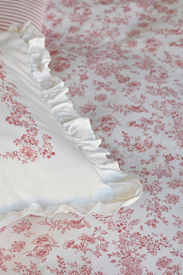 Versay Double Percale Duvet Cover Set - Pink, 100% Cotton