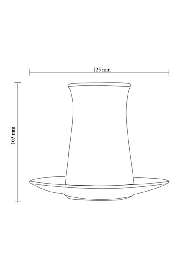 Set di Bicchieri da Tè Turchi Timeless Pasabahce con Piattini - Collezione da 6 Pezzi