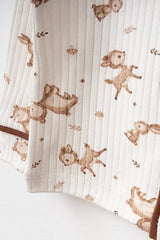Little Fawns — zweiteiliger Baby-Schlafanzug mit langen Ärmeln und Knopfleiste, 100% Baumwolle