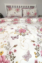 Double Bed Duvet Cover Set - 4 Pieces, 80% Cotton