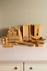 67-Piece Bamboo Breakfast Set - Natural & Modern Design for 6