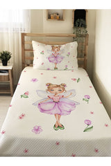 Princess Fairy Single Quilt Set - Soft Cotton-Polyester Blend