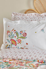 Sarthe 100% Cotton Double Duvet Cover & Pique Set - Multicolor