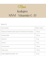 Integratore di Collagene Oro Tipo 2 con MSM, Vitamina C-D (30 Capsule x 2)