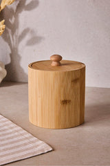 3-Piece Ergonomic Bamboo Storage Jar Set for Kitchen & Pantry