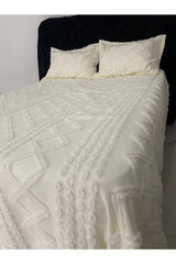 Chenille Cotton Pique Bedding Set - 250x250 cm, 3-Piece