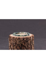Moss Agate Natural Stone Self-Confidence Bracelet - 18-19 cm