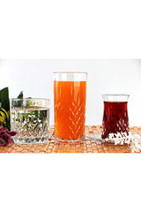 طقم أدوات مائدة زجاجية فاخرة من لاف أودين مكون من 24 قطعة - 170 مل