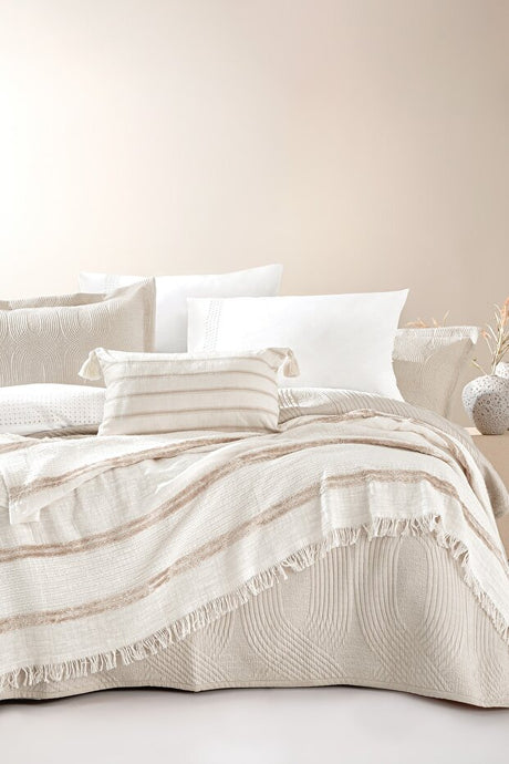 Nola Double Infinity 8-Piece Bedding & Dowry Set - Beige