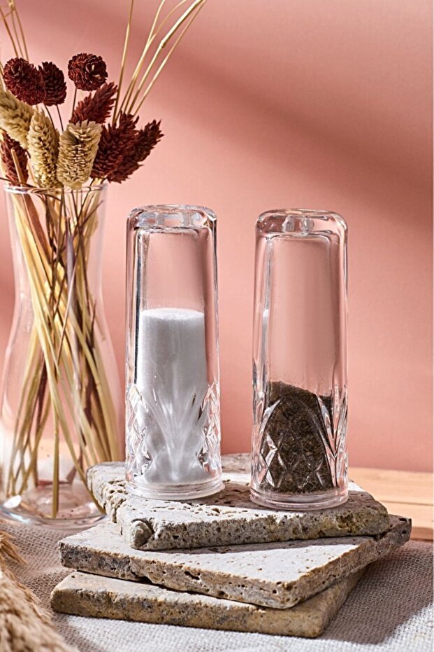 2-Piece Glass Salt & Pepper Shaker Set - 11 cm Tall