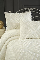 3-Piece Double Pique Set - Cream Cotton Bedding