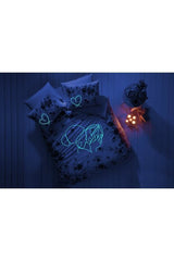 Double Glow-in-the-Dark 100% Cotton Duvet Cover Set