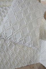 Double Size 3 Piece Cream Cotton Pike Bedding Set