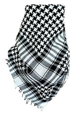 Authentic White Ethnic Keffiyeh Scarf - Large