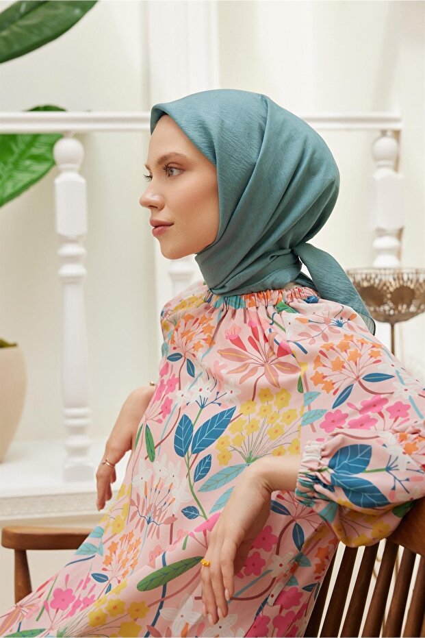 Plain Silk Viscose Scarf - Mint, Breathable