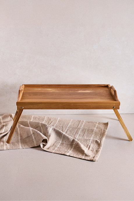 Acacia Wood Foldable Bed Tray - 50x30 cm