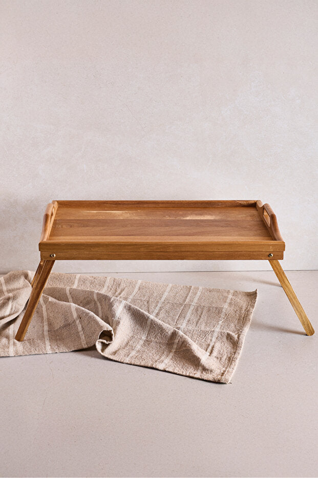 Acacia Wood Foldable Bed Tray - 50x30 cm