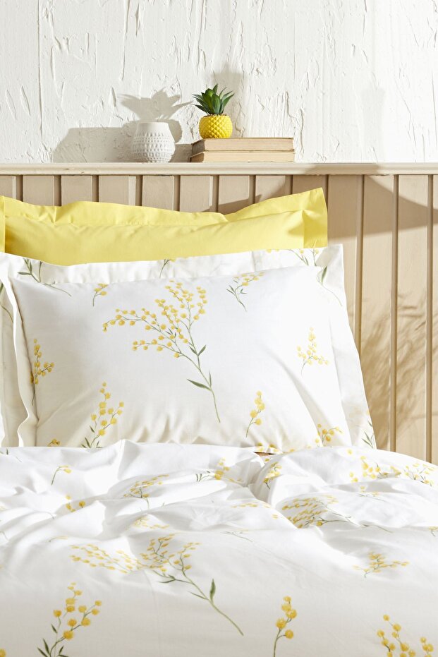 Loretta Double Duvet Cover Set - 100% Cotton, Mimosa Print