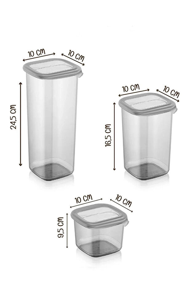 Locky Transparent Square Food Storage Container Set (12-Piece)