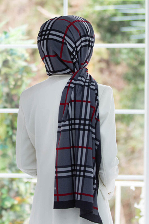 Luxury Medina Silk Plaid Shawl - Wrinkle-Free