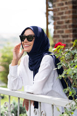 Viscose Navy Ready Shawl Scarf, Breathable & Practical