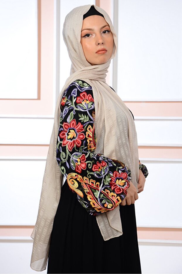 Striped Chiffon Shawl - Lightweight & Versatile