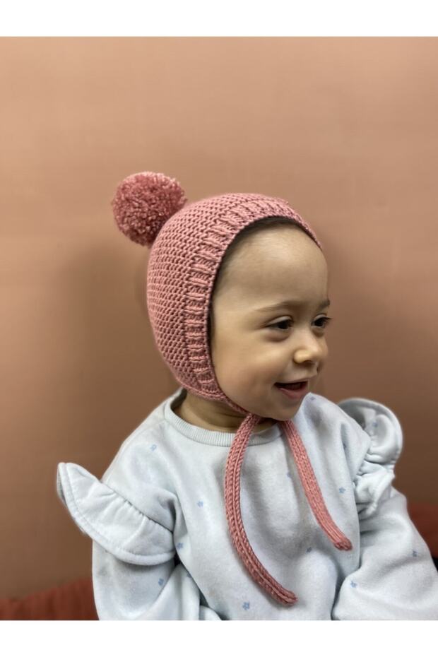 Unisex Knitted Pompom Baby Bonnet Beanie