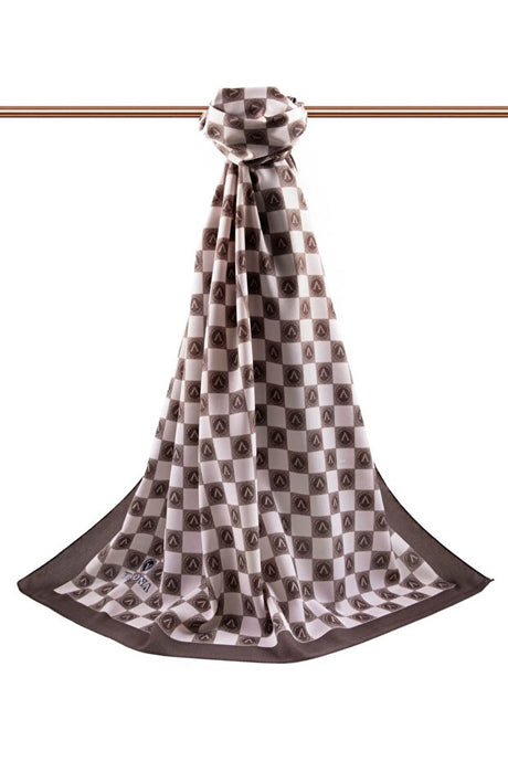 Medina Silk Shawl - Modern Geometric Pattern