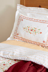 Cecile Double Floral Cotton Duvet Cover & Blanket Set